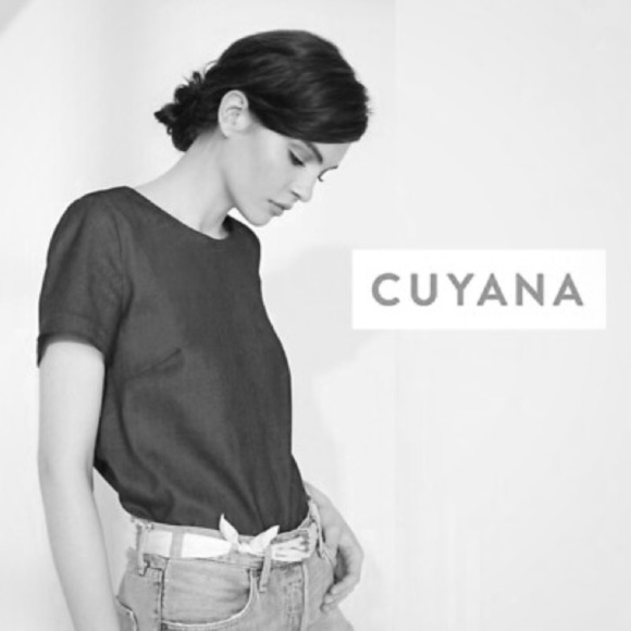 Cuyana White Strappy back tie Top poplin boho chic xs preppy boxy - Picture 3 of 14